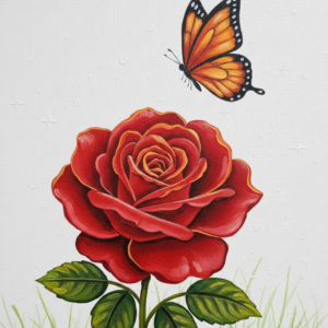 Rose & Butterfly